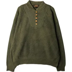 古着 80~90年代 エディーバウアー Eddie Bauer 黒タグ ヘンリーネック コットンニットセーター メンズXL相当 ヴィンテージ/eaa627458