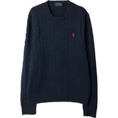 古着 ラルフローレン Ralph Lauren POLO RALPH LAUREN ケーブル編み コットンニットセーター メンズM相当/eaa627474