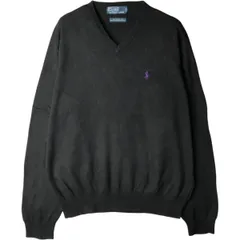 古着 ラルフローレン Ralph Lauren POLO by Ralph Lauren Vネック コットンニットセーター メンズL相当/eaa627583