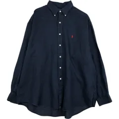 古着 ラルフローレン Ralph Lauren BLAKE 長袖 リネン ボタンダウンシャツ メンズXL相当/eaa628916