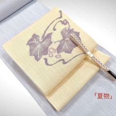 絽塩瀬 九寸名古屋帯 雪輪 疋田に刺繍 金駒刺繍 - メルカリ