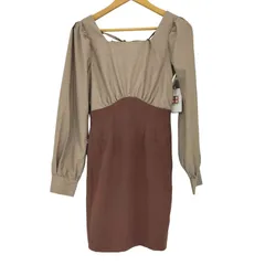 リゼクシー RESEXXY ウエストタック異素材ミニワンピース レディース FREE 