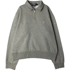 古着 90年代 ラルフローレン Ralph Lauren POLO by Ralph Lauren 襟付き ハーフジップスウェットシャツ トレーナー USA製/eaa629882