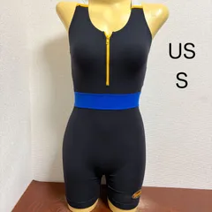 H792リーボック♪コットン系カラー切り替え前ジッパーのハーフスパッツタイプ女子スポーツ水着♪フィットネスやトレーニングや撮影用にも♪サイズS（日本サイズM〜相当）のサムネイル