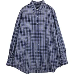 古着 ラルフローレン Ralph Lauren BLAKE タータンチェック 長袖 ボタンダウンチェックシャツ メンズXL相当/eaa629028