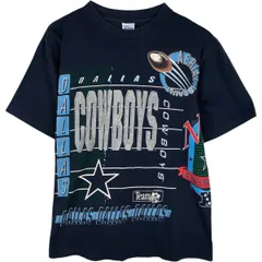 古着 90年代 SALEM NFL DALLAS COWBOYS ダラスカウボーイズ 大判プリント スポーツプリントTシャツ USA製 メンズL相当/eaa630804