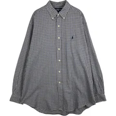古着 ラルフローレン Ralph Lauren BLAKE 長袖 ボタンダウンチェックシャツ メンズL相当/eaa629004
