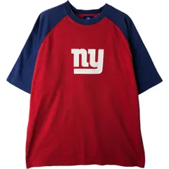古着 リーボック Reebok NFL NEW YORK GIANTS ニューヨークジャイアンツ ツートン ロゴプリントTシャツ メンズL相当/eaa629697