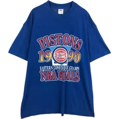 古着 90年代 TRENCH NBA DETROIT PISTONS デトロイト ピストンズ スポーツプリントTシャツ USA製 メンズXL相当 ヴィンテージ/eaa629761