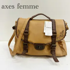 axes femme アクシーズファム サッチェル風バッグ ショルダーバッグ 合皮レザー ブラウン レディース 鞄 _208067