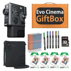 【ギフトチェキ】富士フィルム（フジフィルム）ハイブリッドインスタントカメラ シネマ　チェキINS MINI EVO CINEMA instax mini Evo Cinema マイクロSD フィルム アルバム デコペン 専用ケース付き！