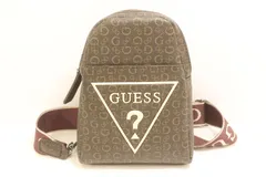 【中古】 GUESS レディースショルダーバッグ -- ショルダーバッグ GUESS -- 茶 ブラウン 総柄