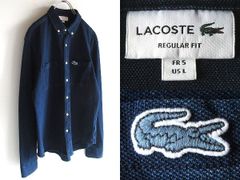 LACOSTE ラコステ デニム インディゴブルー ビッグ ロゴ　XLサイズ LACOSTE ラコステ デニム インディゴブルー ビッグ ロゴ XLサイズ
