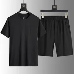 ジャージ 上下セット メンズ 接触冷感 ひんやり セットアップ 半袖 Tシャツ ショートパンツ ハーフパンツ スポーツウェア 無地 トレーニングウェア ルームウェア 夏 運動着 ランニング ジョギング