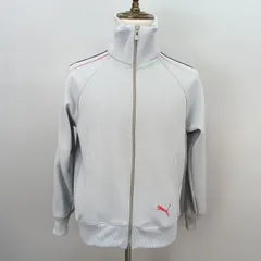 80s PUMA トラックジャケット　グレー　サイズL　ヒットユニオン　緑タグ　プーマ　ジャージ　【0347】