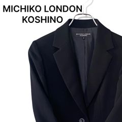 MICHIKO LONDON KOSHINO Tailored Jacket, Tokyo Soir, Formal Wear, Black, 1-Button, 100% Polyester, Women's Size 7 (equivalent to S), Beautiful Silhouette, High-Quality Material, Black, Ladies' Clothing, 133TY