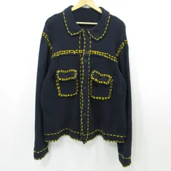 【三重本店】 中古 PHINGERIN | フィンガリン カーディガン PD-222-KN-011 ネイビー サイズ：L 【104】のサムネイル