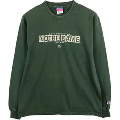 古着 00年代~ チャンピオン Champion AUTHENTIC ATHLETIC APPAREL NOTRE DAME ノートルダム大学 カレッジ ロングTシャツ ロンT/eaa627156