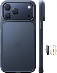 TORRAS iPhone17Pro 用 ケース 【米軍規格 3倍耐衝撃 半透明】 マット カメラコントロール保護 ストラップホール付き ワイヤレス充電対応 MagSafe非対応 滑り止め 指紋防止 For いPhone17Pro ケース 6.3インチ プロ