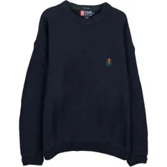 古着 ラルフローレン Ralph Lauren CHAPS チャップス ヘリンボーン コットンニットセーター メンズM相当/eaa627419