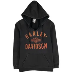 古着 ハーレーダビッドソン Harley-Davidson カットオフ アドバタイジング スウェットプルオーバーパーカー レディースS相当/eaa627956