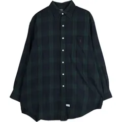 古着 ラルフローレン Ralph Lauren POLO by Ralph Lauren ブラックウォッチチェック 長袖 コットンチェックシャツ メンズM相当/eaa628986