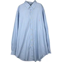古着 ラルフローレン Ralph Lauren 長袖 ボタンダウンストライプシャツ メンズXL相当/eaa495514