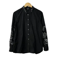 Desigual(デシグアル) 長袖シャツブラウス サイズM レディース 黒×白のサムネイル