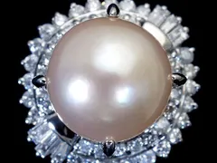 ジュエリー極】上品な艶と照り！良質アコヤ真珠9.6mm珠＆ダイヤモンド0.50ct 高級Pt900リング h8361um【送料無料】