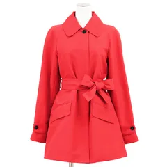 【SALE】DOLCE&GABBANA ドルチェアンドガッバーナ コート バルマカーン ベルテッドステンカラー サイズ 38 レディース コットン/ナイロンギャバジン フライフロント 比翼仕立て ドットライニング 背抜き アウター レッド 赤 イタリア製のサムネイル
