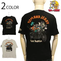 NEVERMIND × TOM and JERRY サイドカー × トム アンド ジェリー 刺繍 ジャガード生地 天竺 半袖 Tシャツ （ TJN-2613 ）のサムネイル