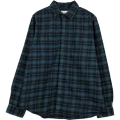 古着 ギャップ GAP STANDARD FIT オンブレチェック 長袖 ライトネルチェックシャツ メンズL相当/eaa477807