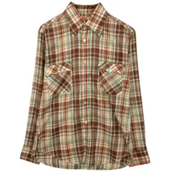 古着 70年代 リーバイス Levi's チェック柄 長袖 ウエスタンシャツ メンズL相当/eaa495546