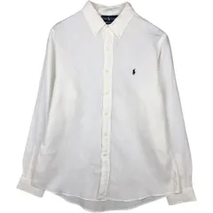 古着 ラルフローレン Ralph Lauren CUSTOM FIT 長袖 リネン ボタンダウンシャツ メンズL相当/eaa495584