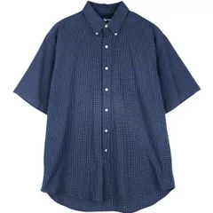 古着 ラルフローレン Ralph Lauren BLAKE 半袖 ボタンダウン チェックシャツ メンズL相当/eaa477571