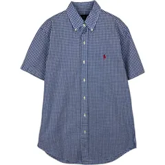古着 ラルフローレン Ralph Lauren ギンガムチェック 半袖 ボタンダウン チェックシャツ メンズS相当/eaa495227