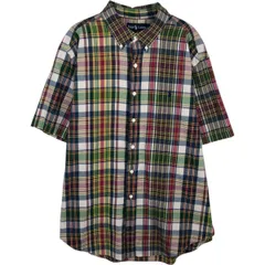 古着 ラルフローレン Ralph Lauren CLASSIC FIT チェック柄 半袖 ボタンダウン チェックシャツ メンズXXL相当/eaa477576