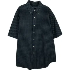 古着 ラルフローレン Ralph Lauren ブラックウォッチチェック 半袖 ボタンダウン チェックシャツ メンズL相当/eaa477578