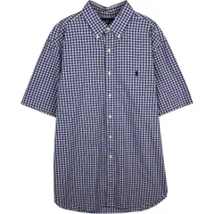 古着 ラルフローレン Ralph Lauren CLASSIC FIT チェック柄 半袖 ボタンダウン チェックシャツ メンズXL相当/eaa477584