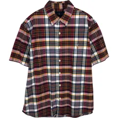 古着 ラルフローレン Ralph Lauren CLASSIC FIT 半袖 ボタンダウン チェックシャツ メンズL相当/eaa477592