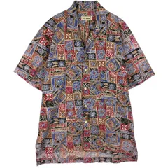 古着 90年代~ エルエルビーン L.L.Bean 総柄 花柄 半袖 オープンカラー コットンシャツ メンズM相当/eaa477693