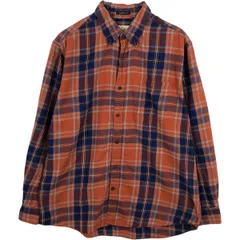 古着 セントジョンズベイ ST. JOHN'S BAY CLASSIC FIT 長袖 ボタンダウン フランネルチェックシャツ メンズL相当/eaa626894