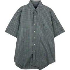 古着 ラルフローレン Ralph Lauren BLAKE 半袖 ボタンダウン チェックシャツ メンズL相当/eaa477589