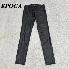 【美品】EPOCA エコレザーパンツ　スキニー 40 L ブラック
