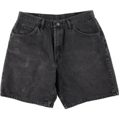 古着 ラングラー Wrangler ブラックデニムショーツ ショートパンツ メンズw34相当/eaa478182