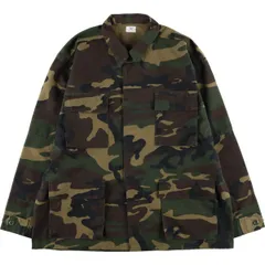 古着 迷彩柄 ウッドランドカモ リップストップ B.D.U ミリタリージャケット メンズXL相当/eaa495102