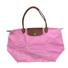 180053 現状品 Longchamp ロンシャン ショルダーバッグ 1899089058  ピンク、ブラウン ル・プリアージュ ナイロン/レザー レディース