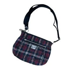 180053 現状品 COACH コーチ ショルダーバッグ poppyチェック ナイロン レディース