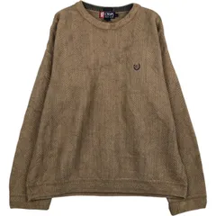 古着 ラルフローレン Ralph Lauren CHAPS チャップス ヘリンボーン コットンニットセーター メンズL相当/eaa627406