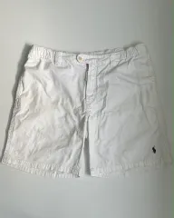 XL ポロ ラルフローレン 白 コットン ショーツ ハーフパンツ
